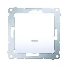 Вимикач з підсвічуванням одноклавішний Simon Premium Білий (DW1L.01/11)